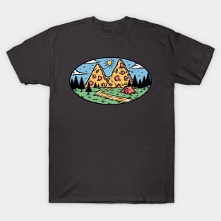 pizza mountain view in nature T-Shirt